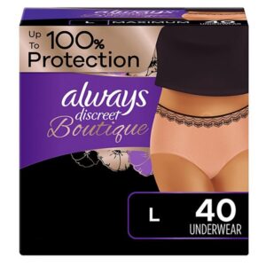 Always Discreet Boutique Incontinence Underwear Large 40ct