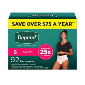 Depend Fresh Protection Incontinence Underwear for Women 92ct