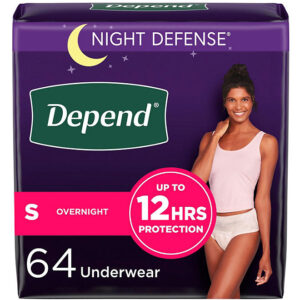 Depend Night Defense Adult Incontinence Underwear for Women Small 64ct